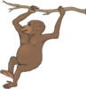 Swinging Chimp Clip Art
